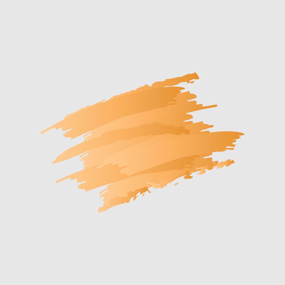 a brushstroke in a warm, peachy orange color. vector