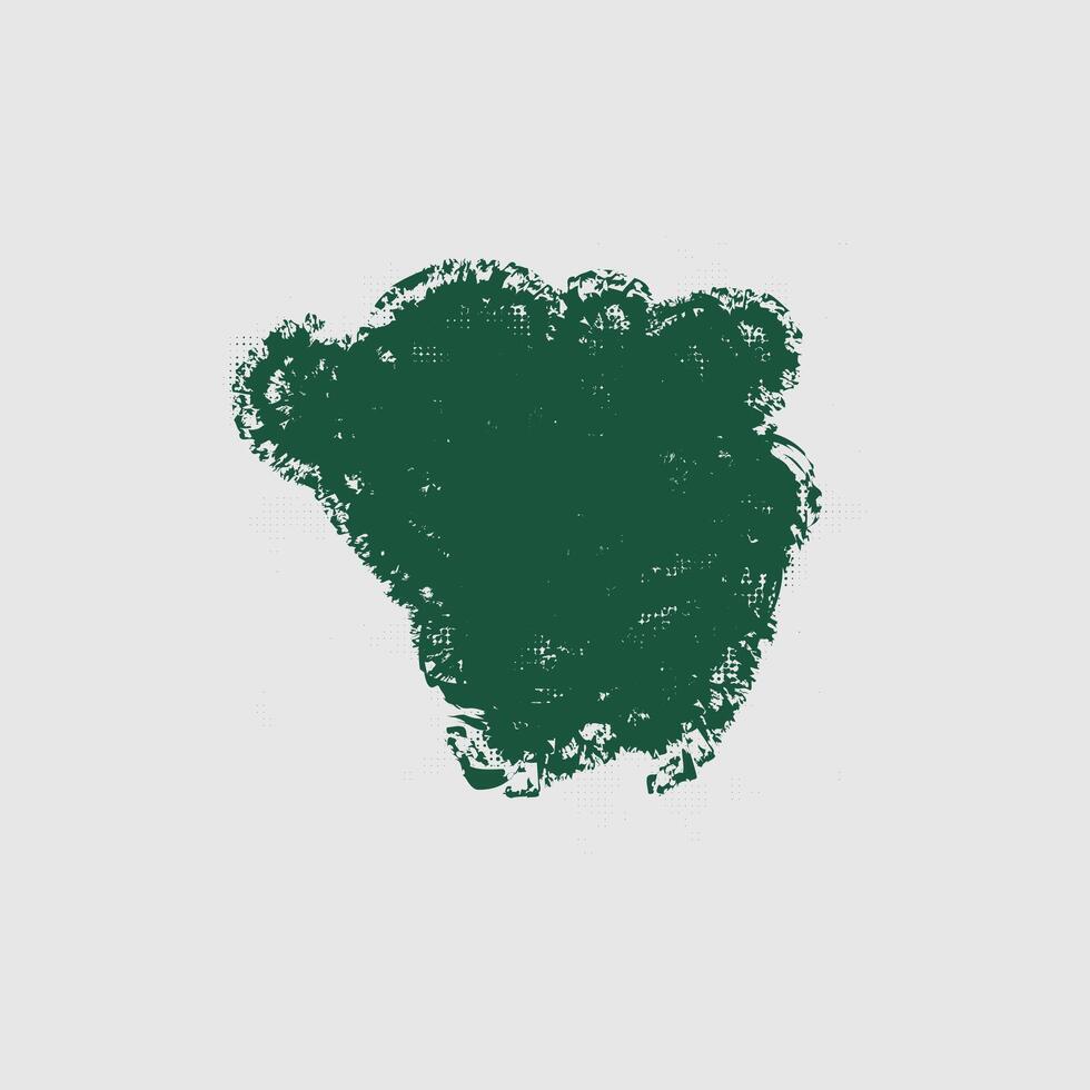 a textured, dark green brushstroke that has an organic, irregular shape. vector