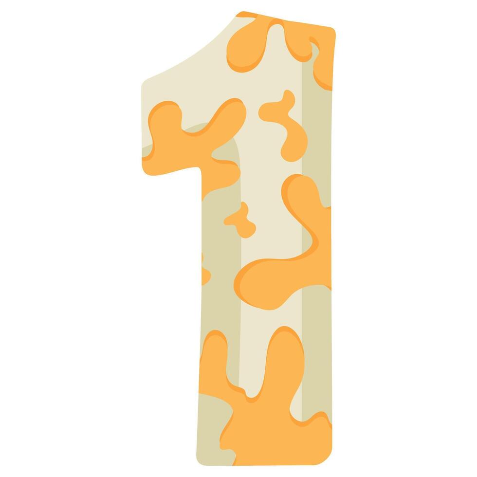 number 1 design for new year with animal design namely white python with yellow spots vector