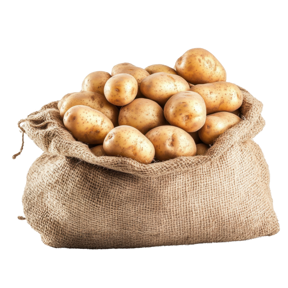 Fresh Potatoes in a Sack png