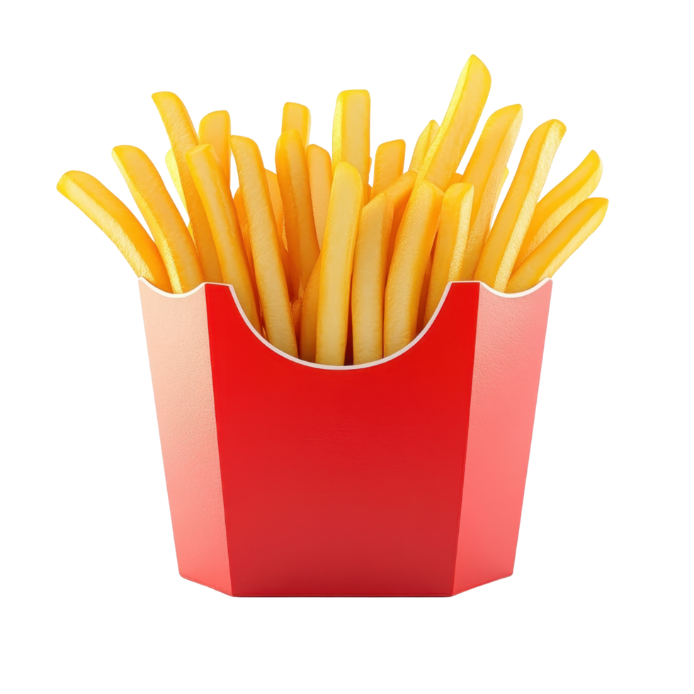 Golden Fries in Red Container png