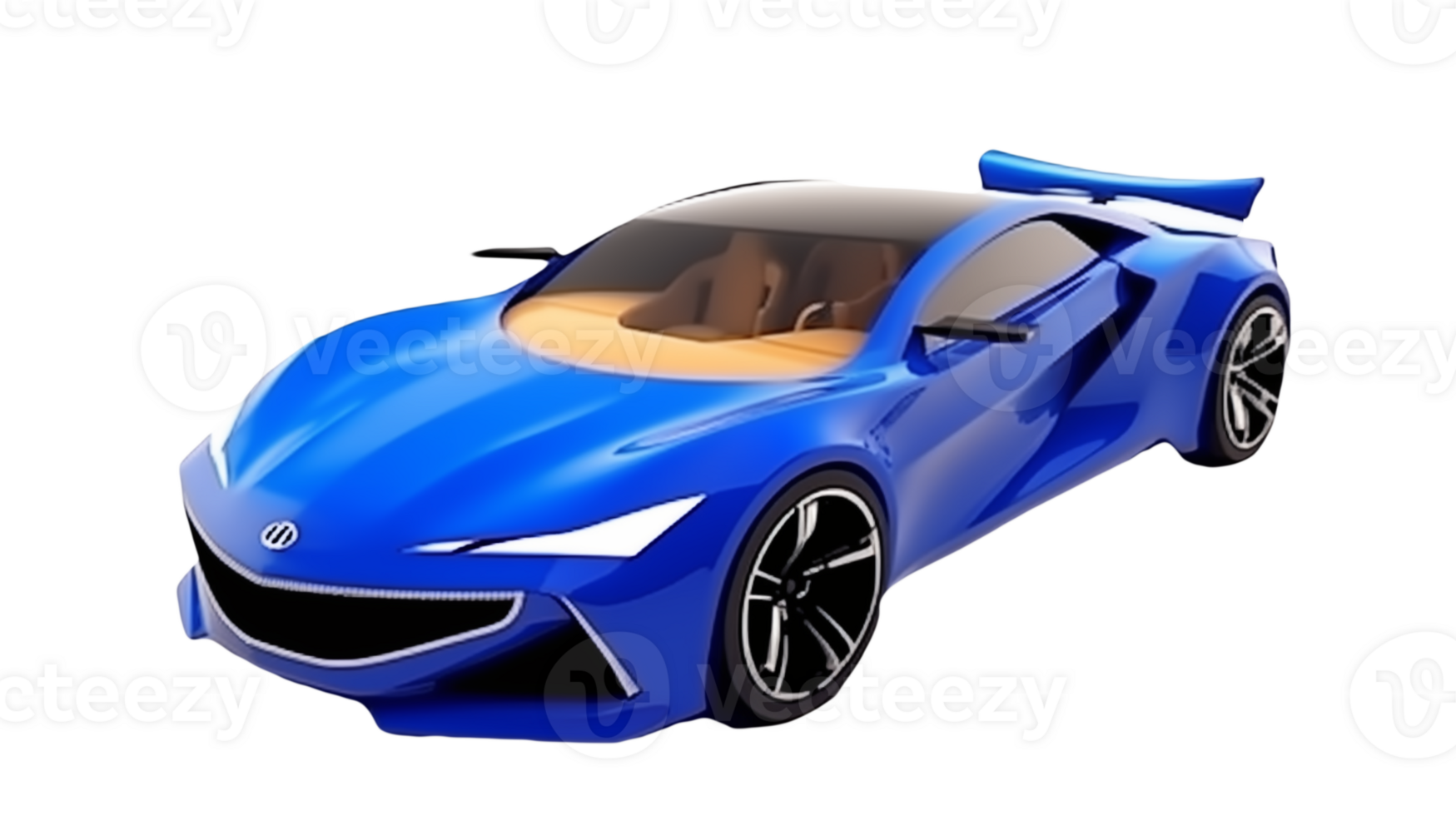 Super fast sports car isolated on transparent background. png