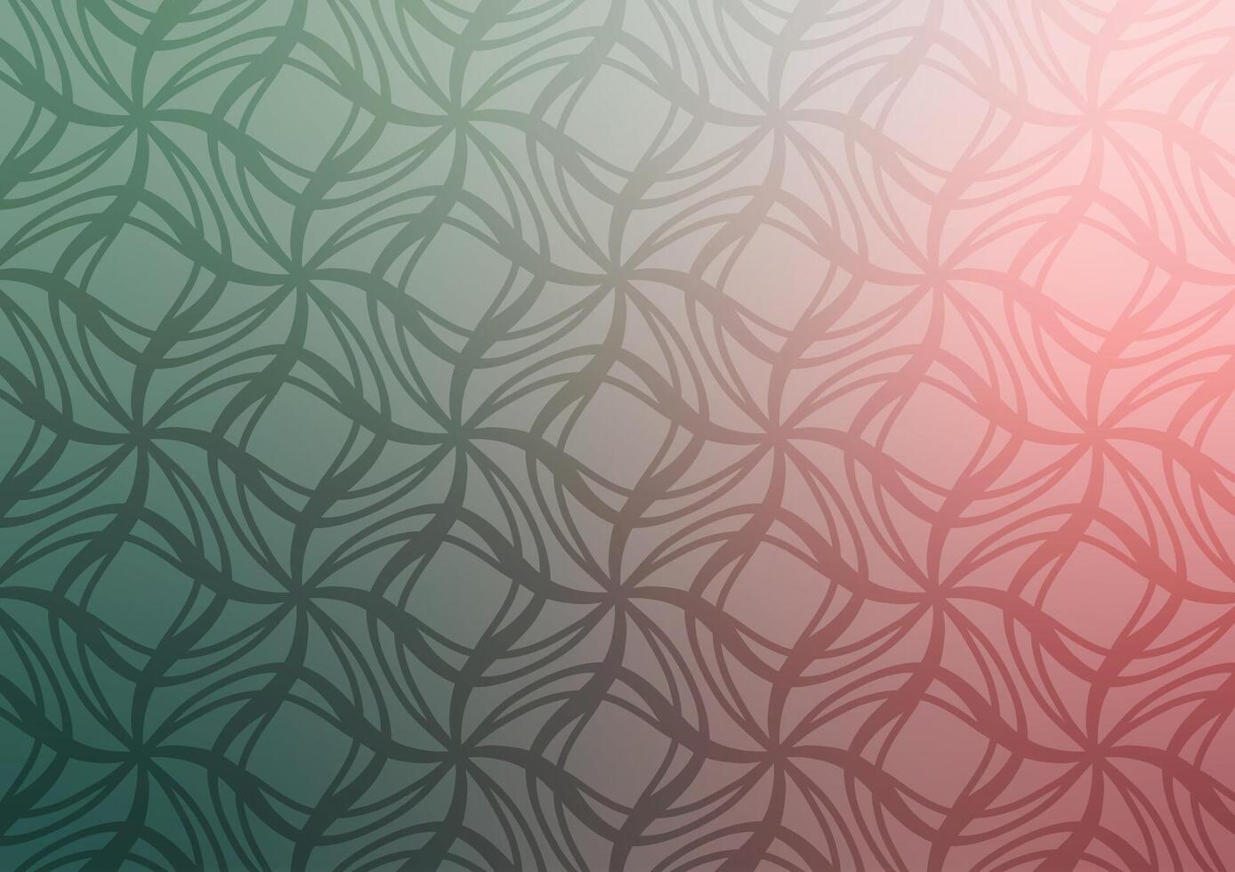 Pattern green soft red line curve art background vector
