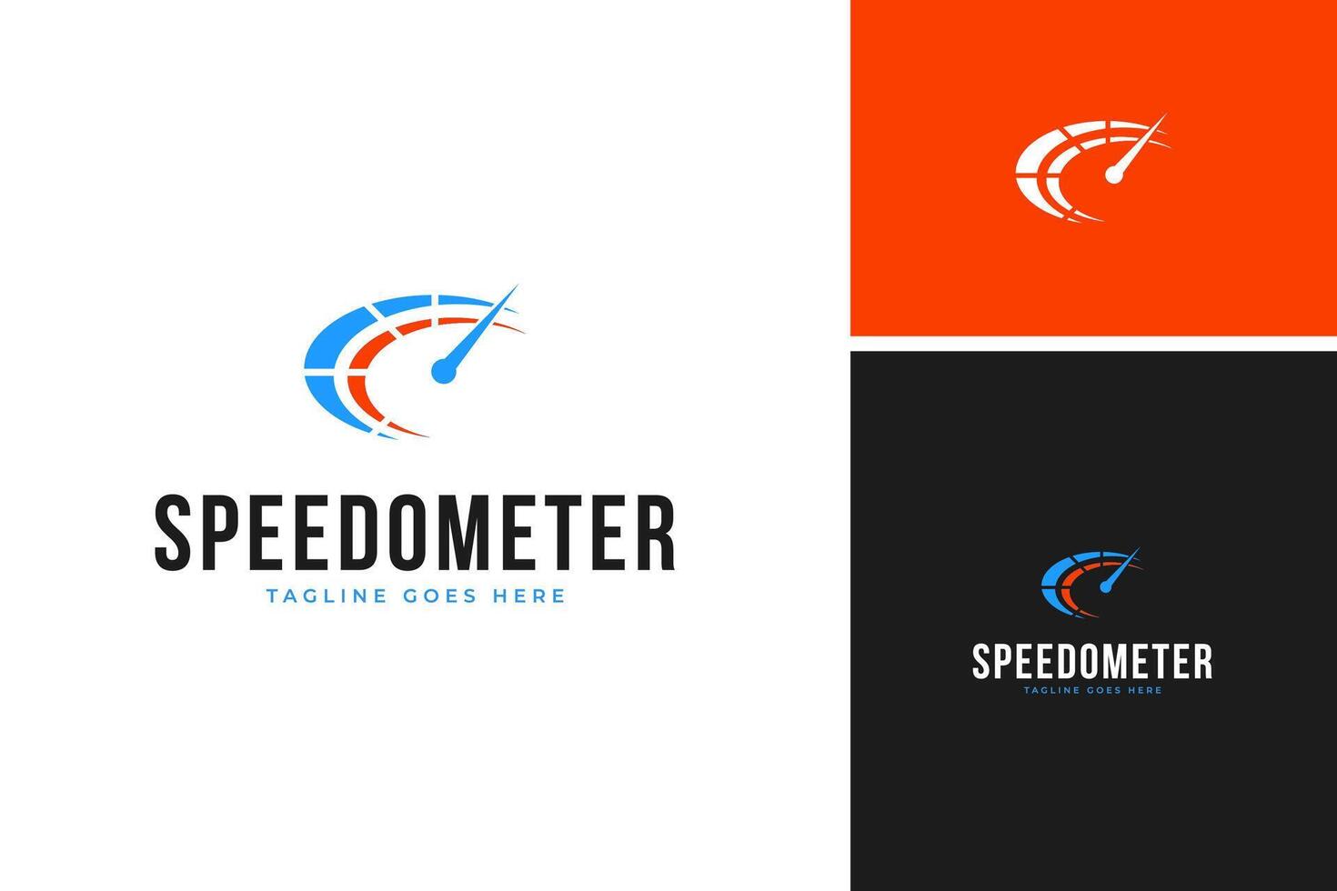Creative speedometer logo design template illustration vector