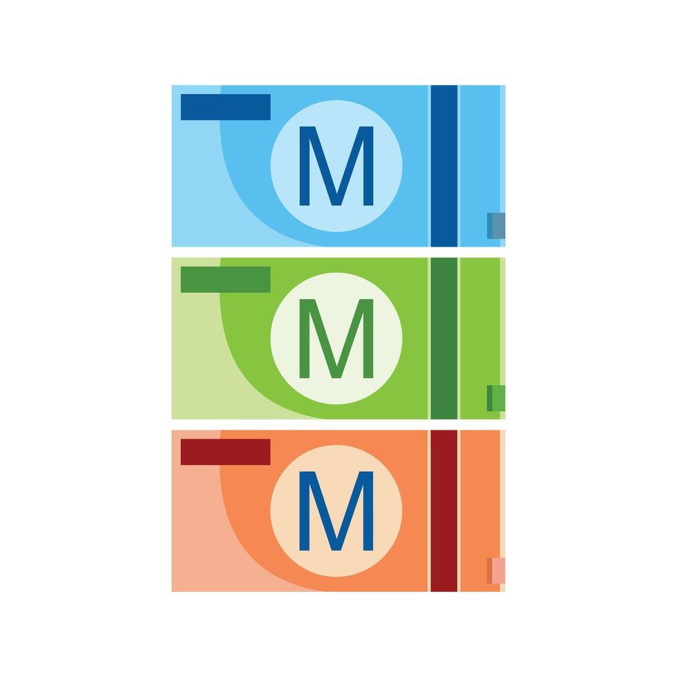 M letter money icon. Flat illustration of m letter money icon for web design. Money icon isolated on white background, Money logo concept. Wealth symbol vector