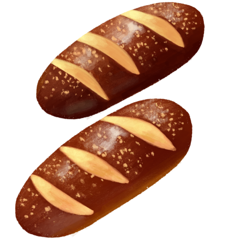 Two pieces ciabatta breads 51798388 PNG