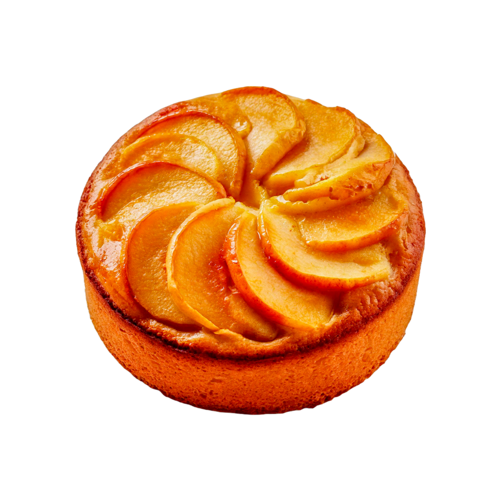 apple pie cake isolated on a transparent background png
