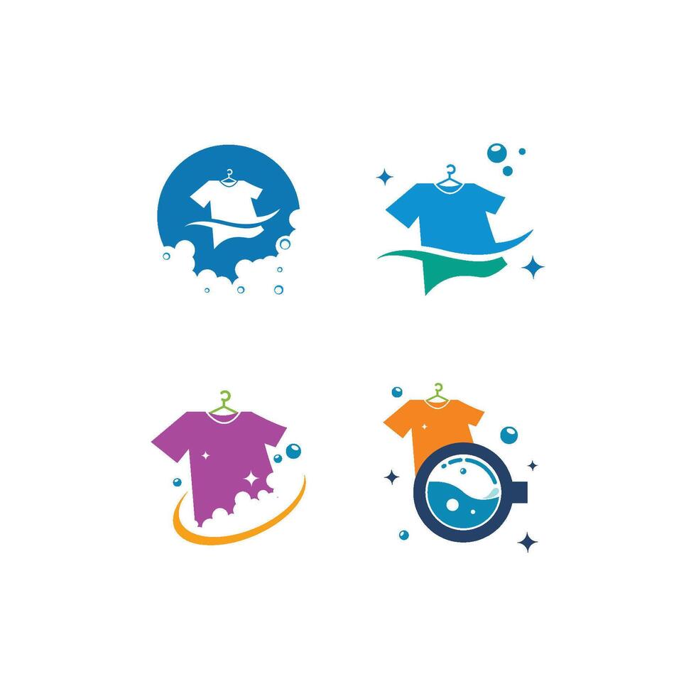 Laundry logo design vector