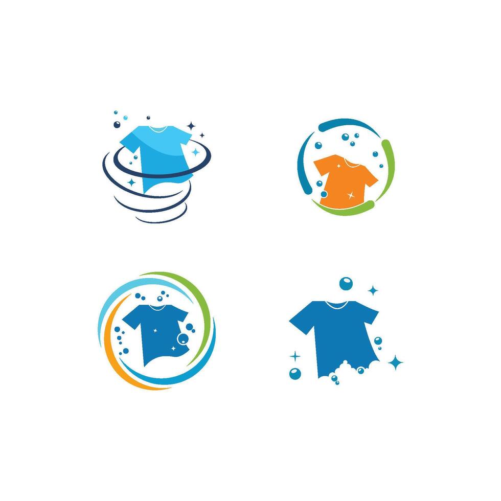 Laundry design logo vector