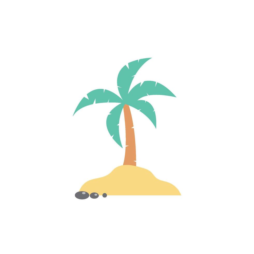 coconut tree icon vector