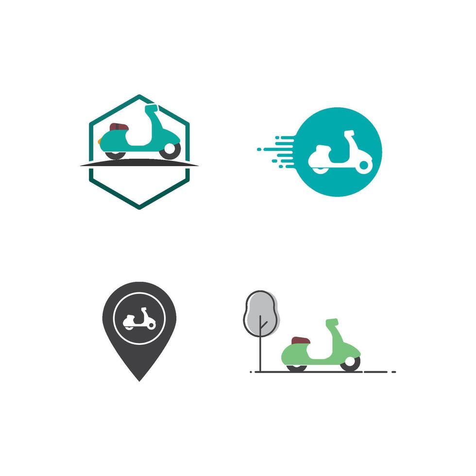 Scooter logo icon vector