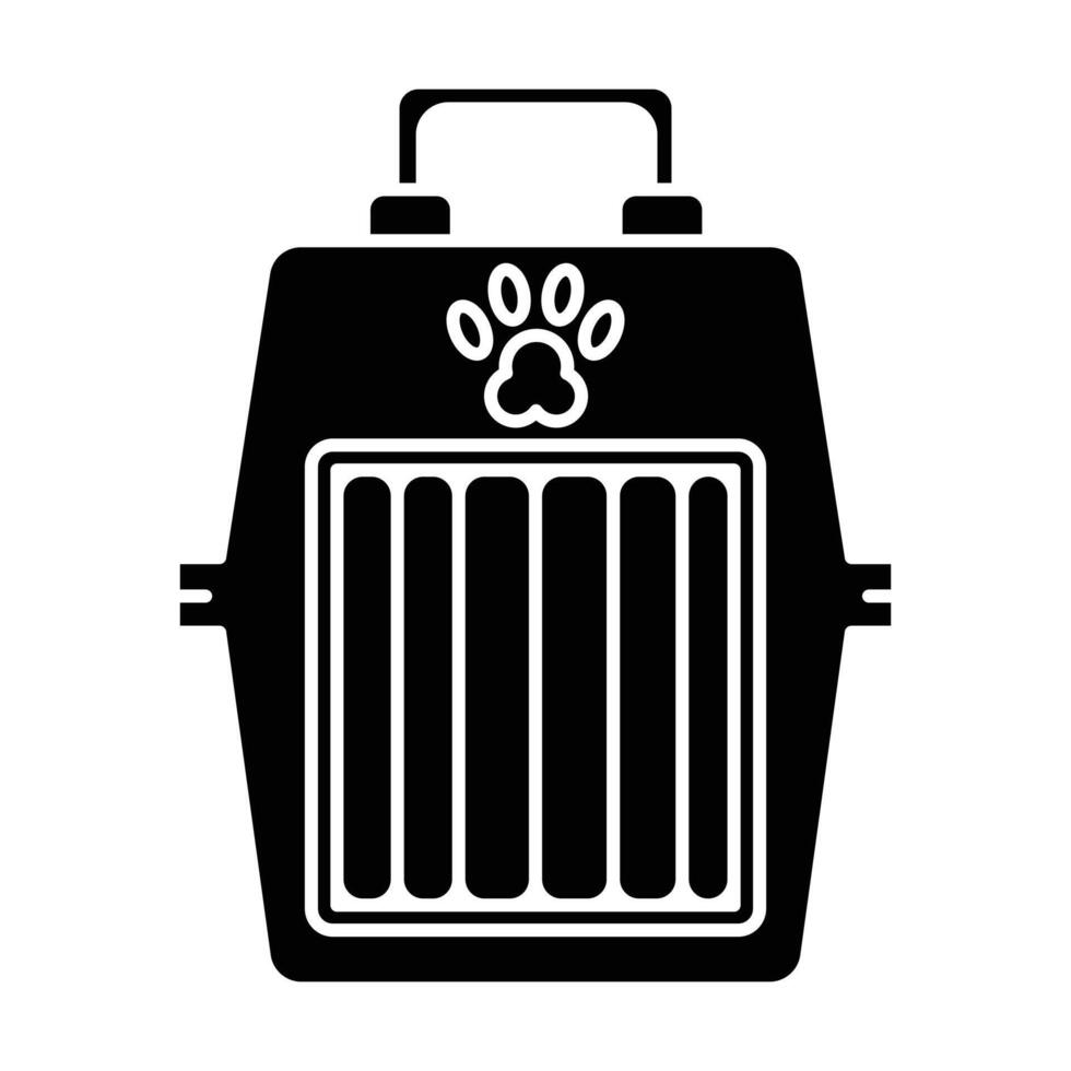 Pet Cat Cage icon on white background vector