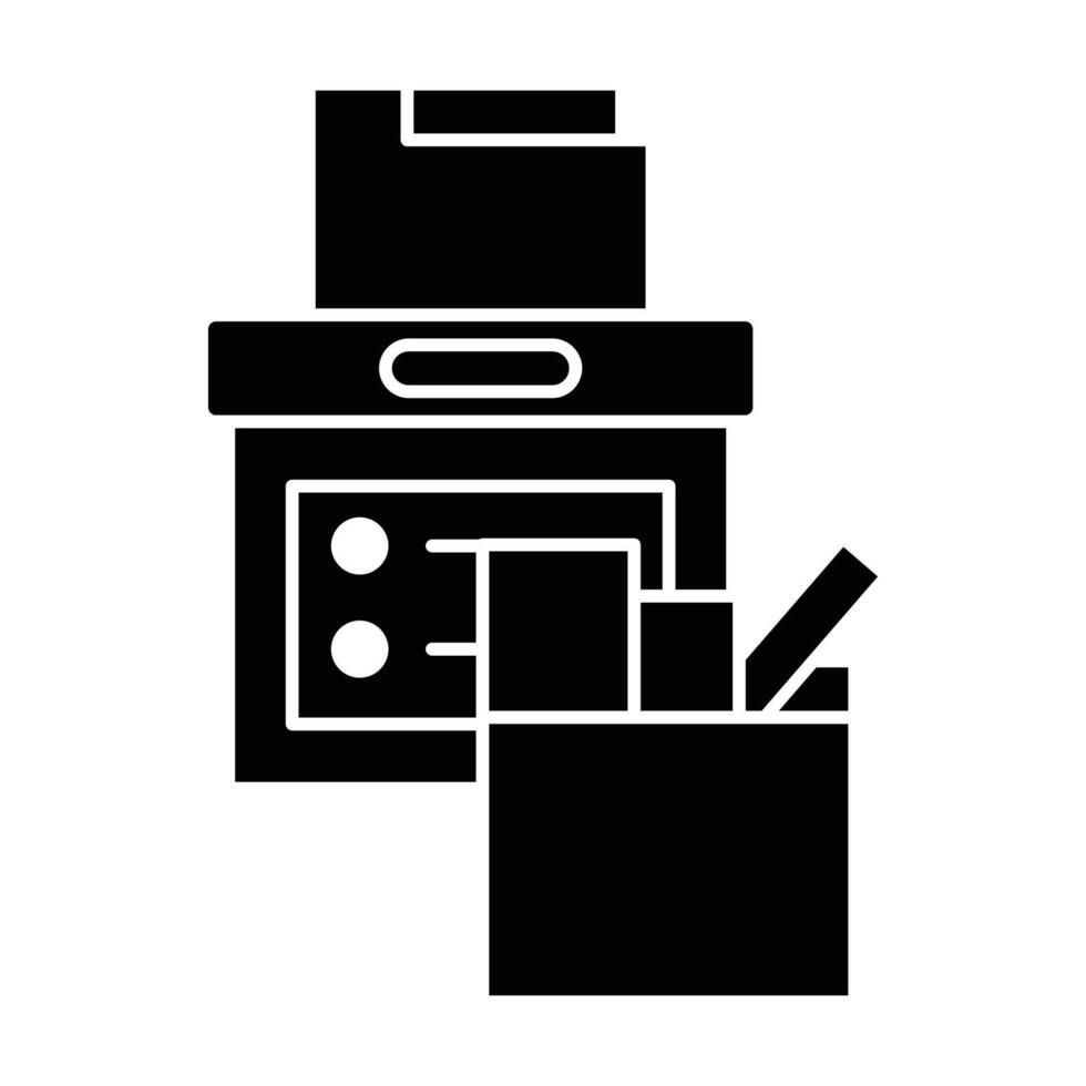 Storage box icon on white background vector