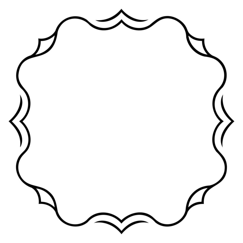 A black and white outline of a frame vector