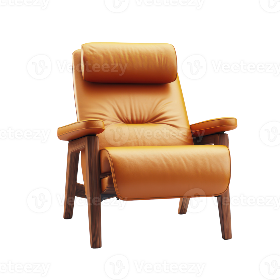 Stylish Contemporary Recliner Armchair for Modern Interiors Transparent Background png