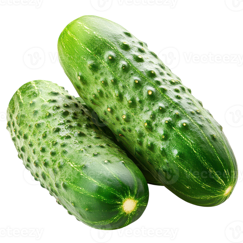 Fresh Green Cucumbers Isolated for Healthy Eating and Culinary Use Transparent Background png