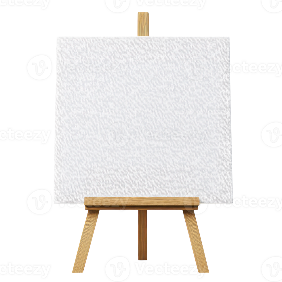 Blank Canvas on Easel for Creative Projects and Art Display Transparent Background png