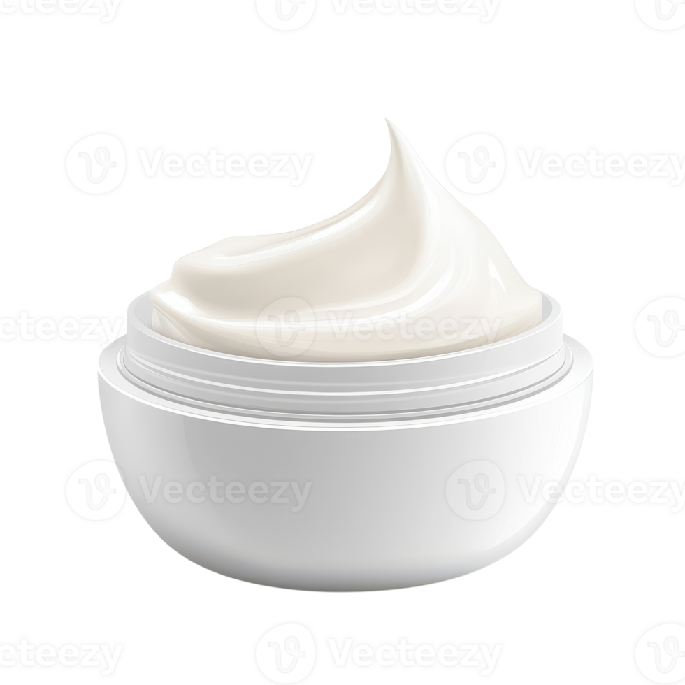 cosmétique crème dans ouvert pot pour soin de la peau et beauté traitements transparent Contexte png