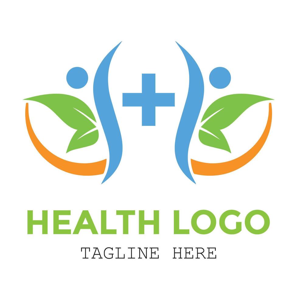 Professional health care cross medical logo customize creative design vector