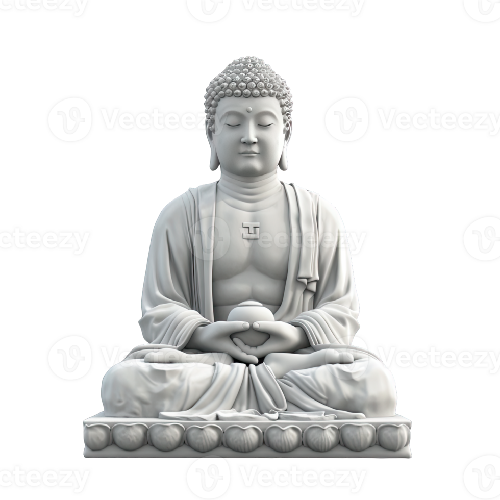une statue de Bouddha séance dans méditation pose png