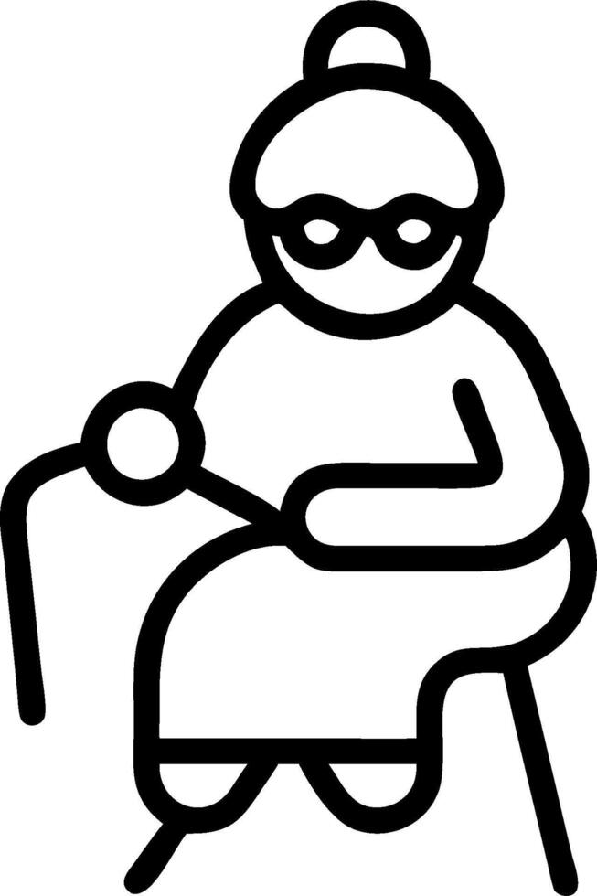 An icon of a person sitting on a chair vector