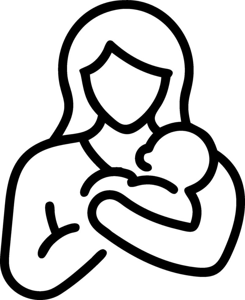 Mother holding baby icon vector