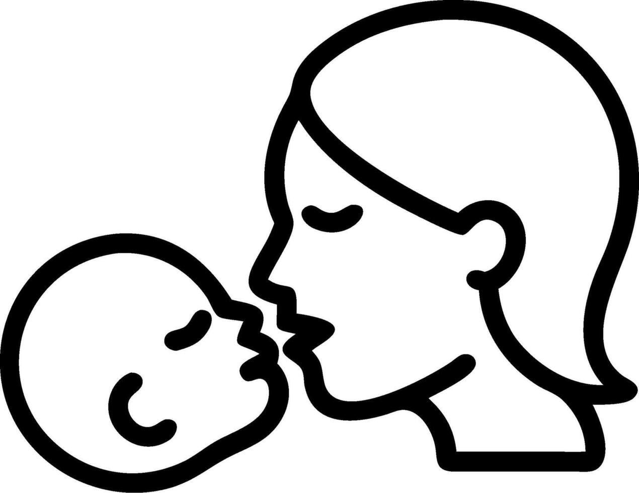Mother and baby clipart vector
