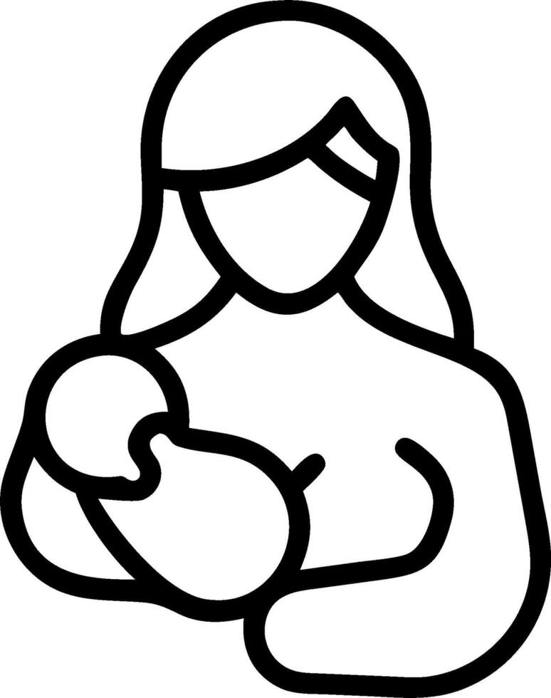 A woman holding a baby in her arms vector