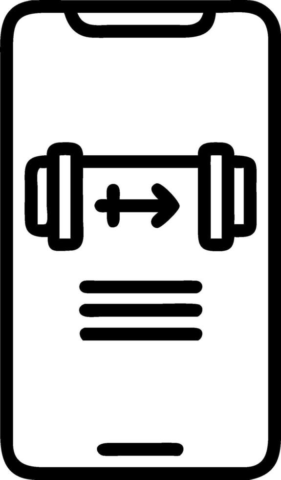 A black and white image of a barbell vector