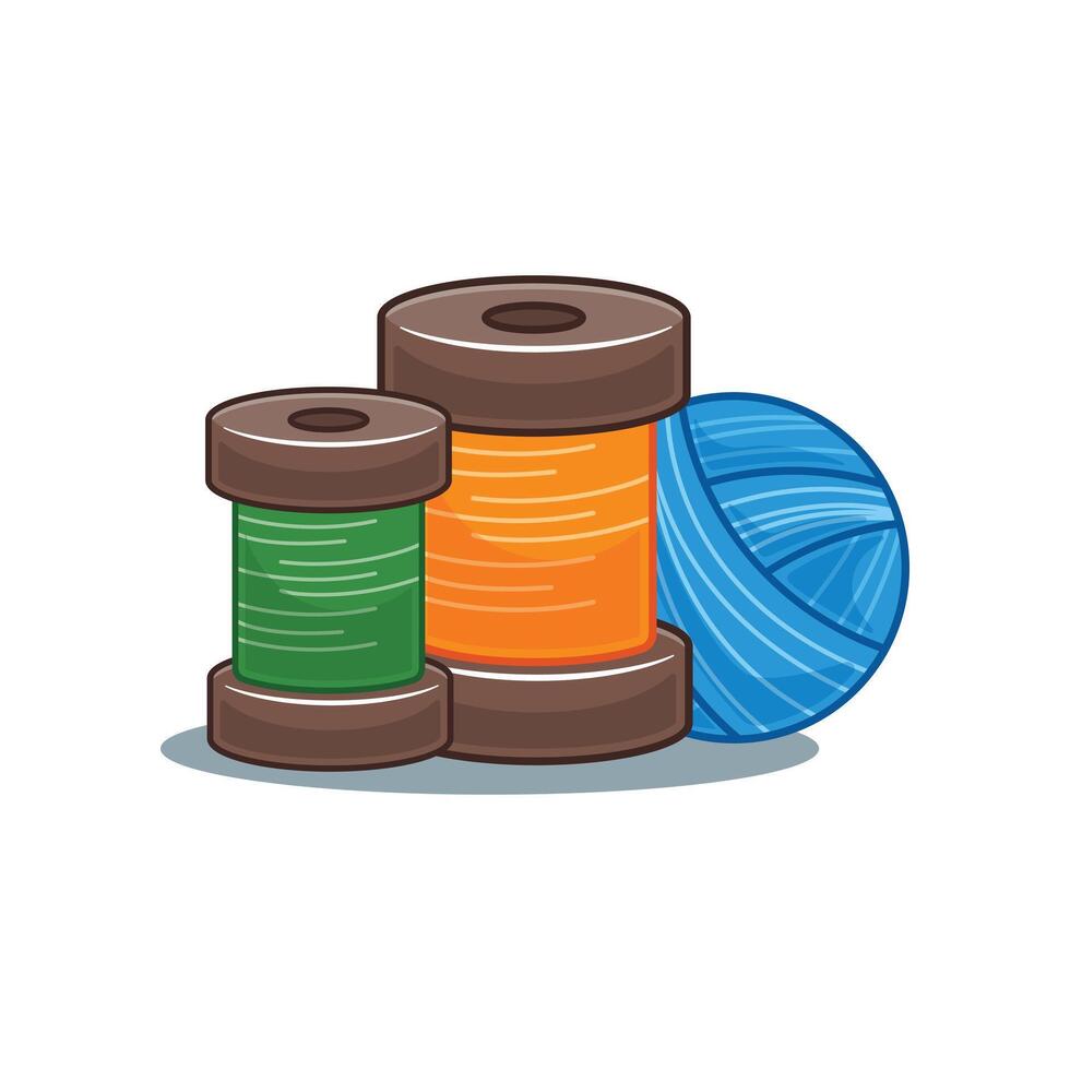 thread - cartoon illustration. vector