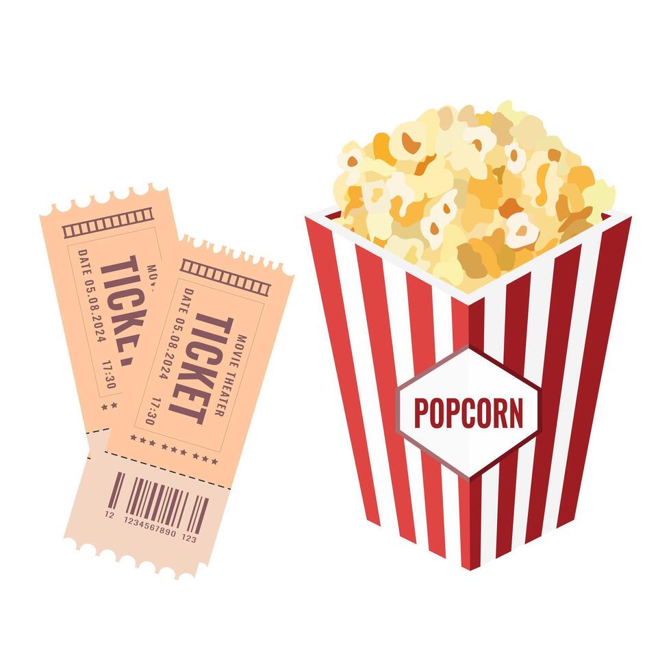 Realistic 3d illustration of movie glasses with movie effects in movie , , isolated on white background vector