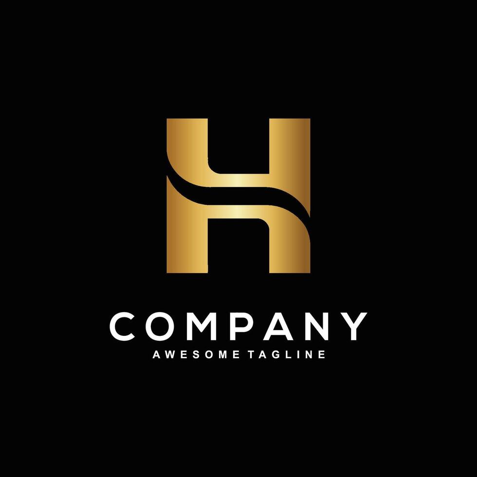 Bold and memorable H logo design for your brand vector