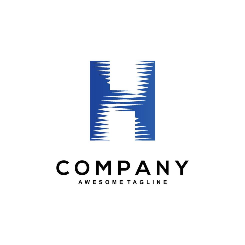 Distinctive H logo design for your business branding vector