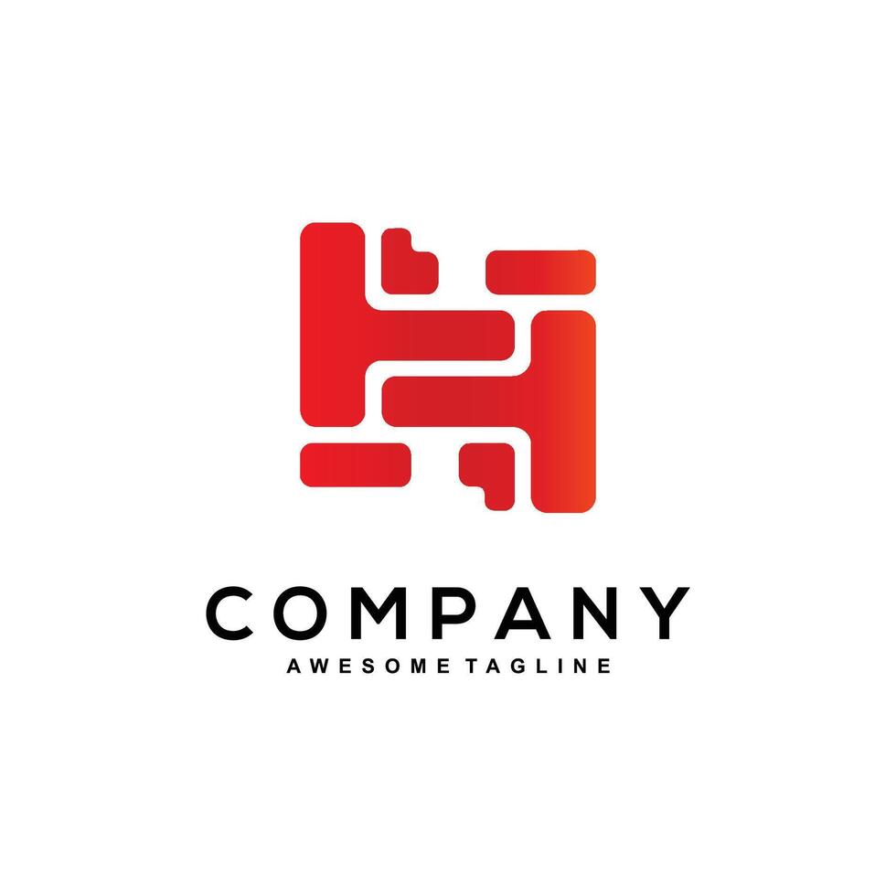 Creative letter H logo for modern businesses vector