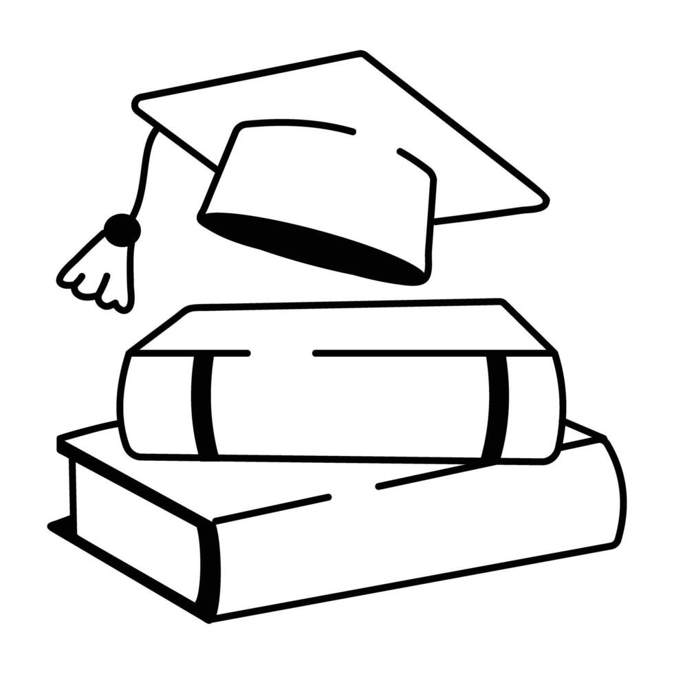 Education icon in doodle style vector