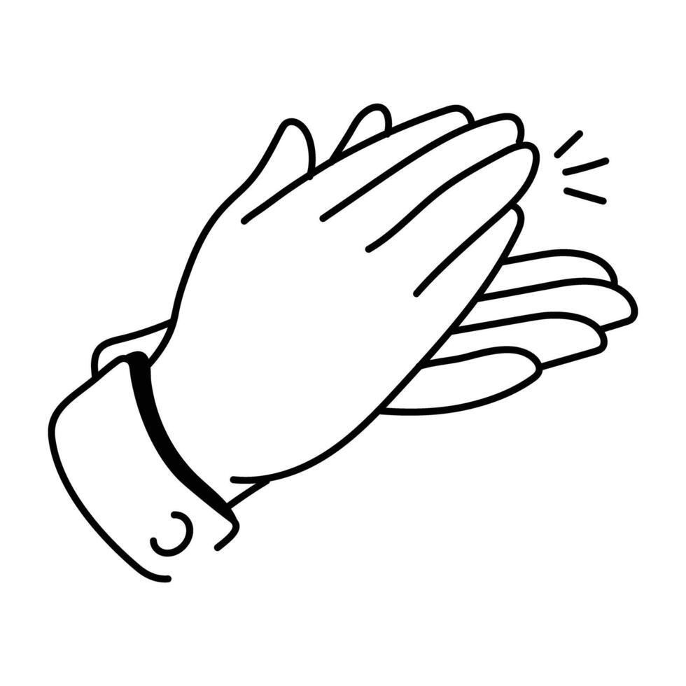 Applause icon in drawing style vector