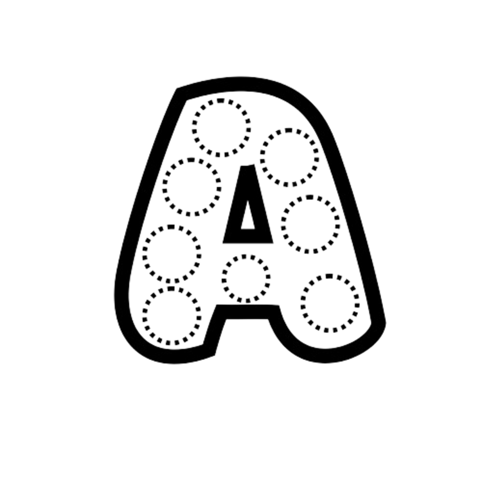 a letter a icon in black and white on a transparent background png