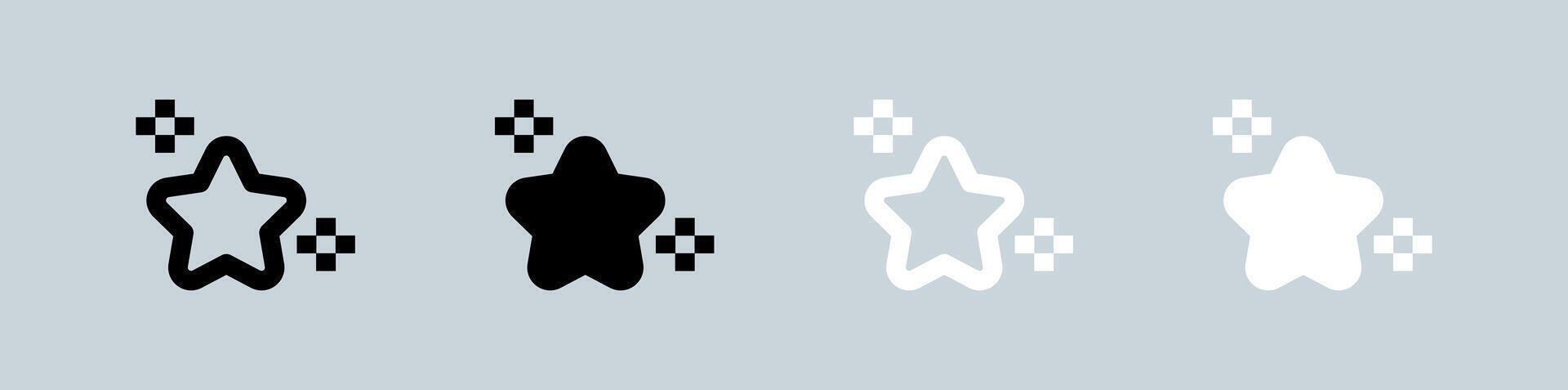 Popular icon set in black and white. Fire signs illustration. vector