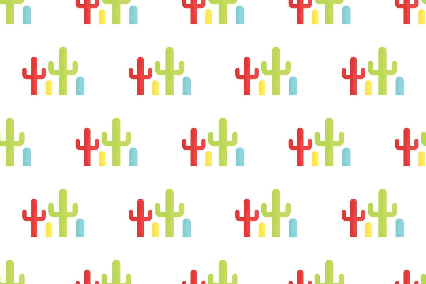 Cactus seamless pattern background template vector