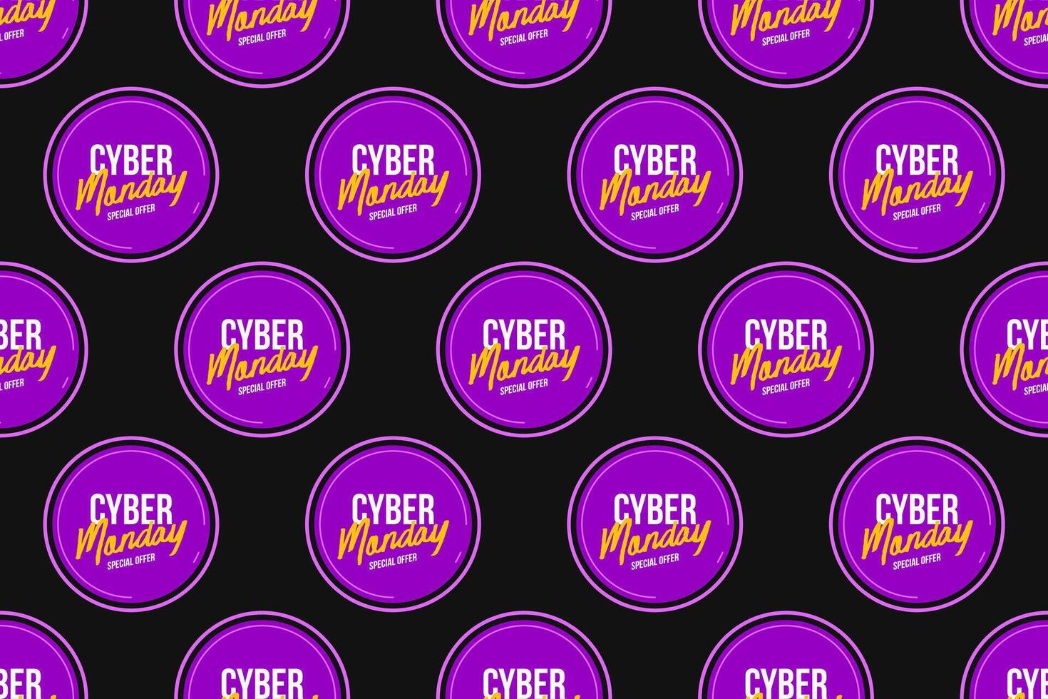 Cyber monday seamless pattern background template vector