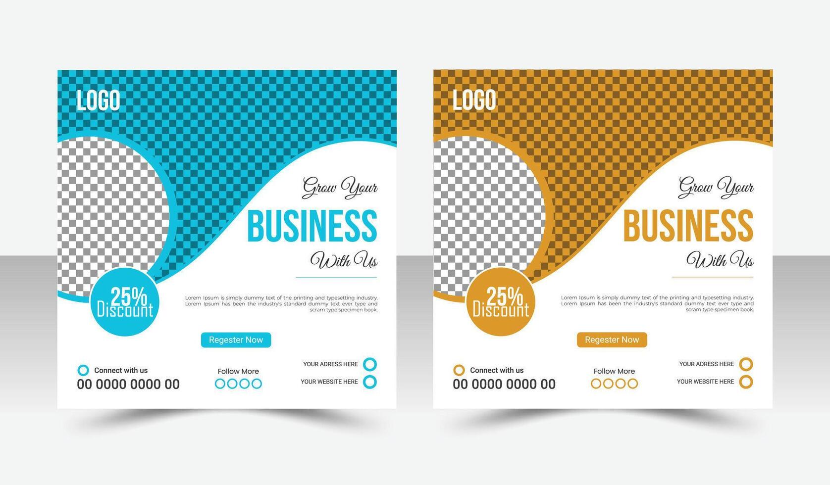 Ready to Use Social Media Post Designs to Scale Your Agencys Presence vector