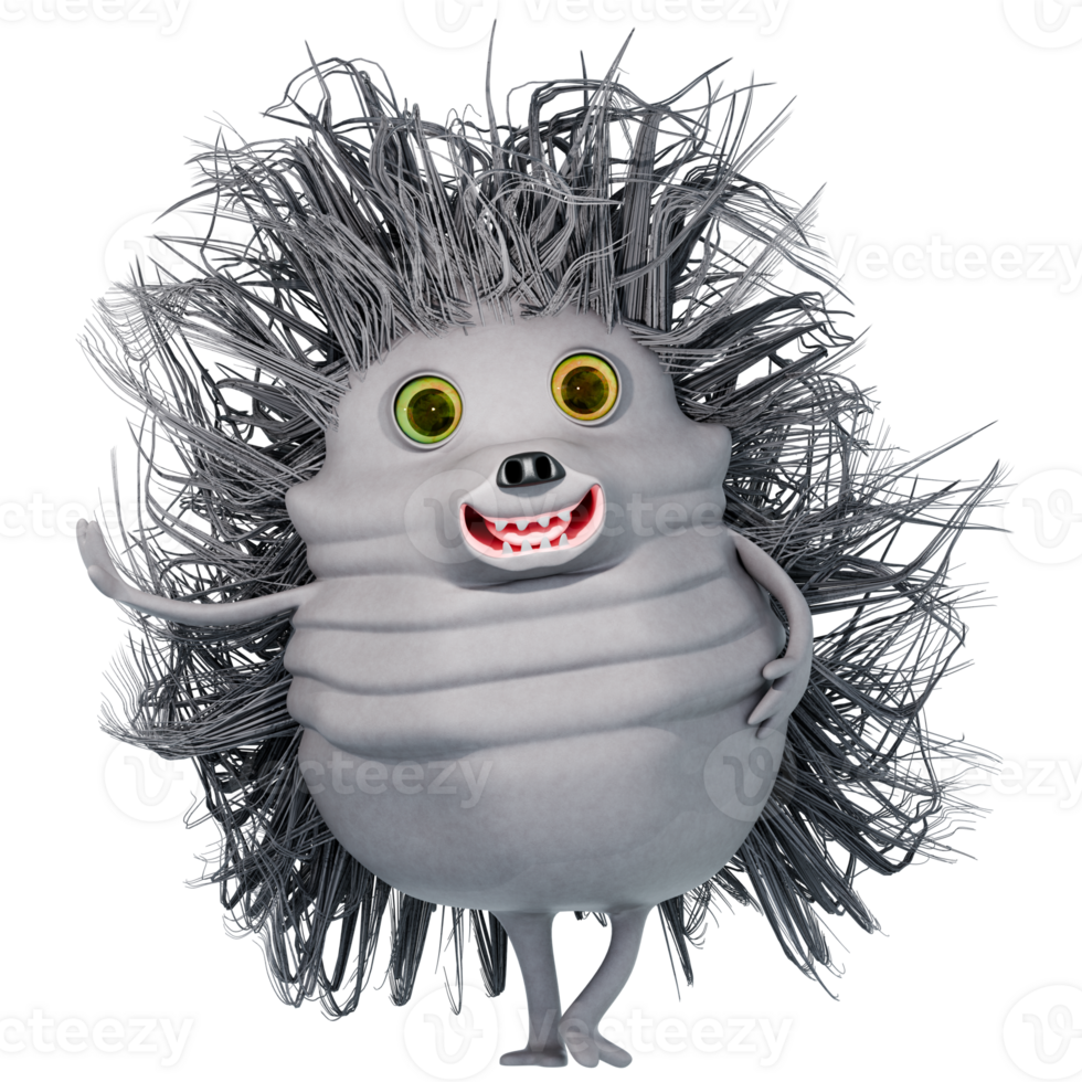 A hedgehog with a big smile on its face png