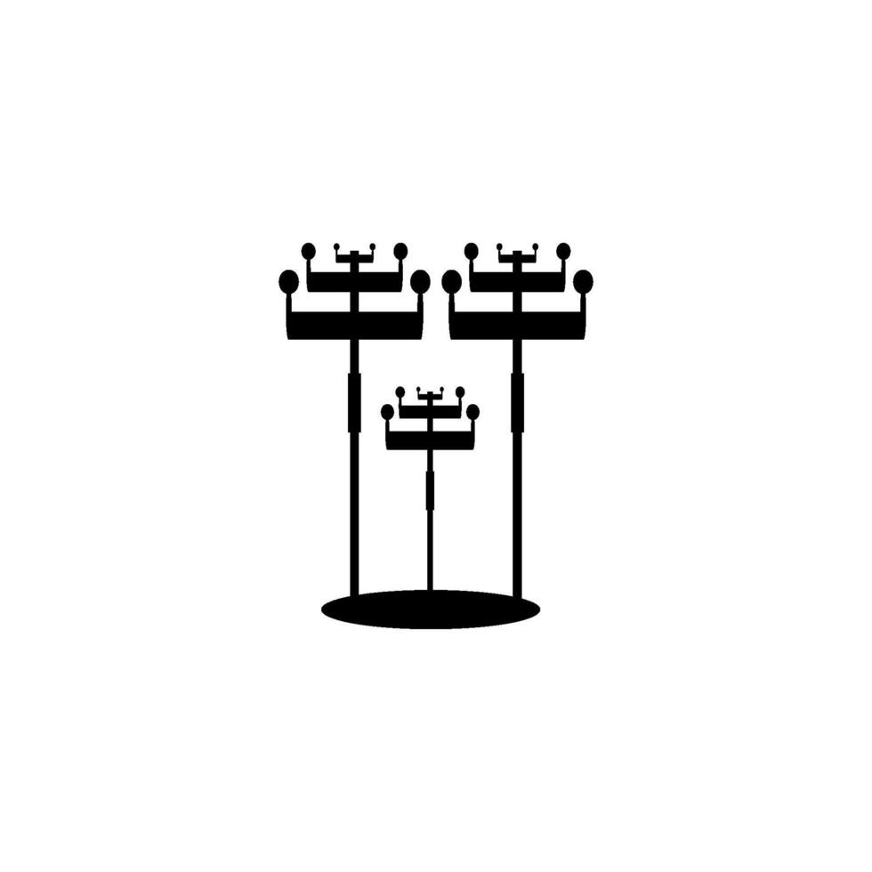 lighting electricity pole icon image illustration logo vector