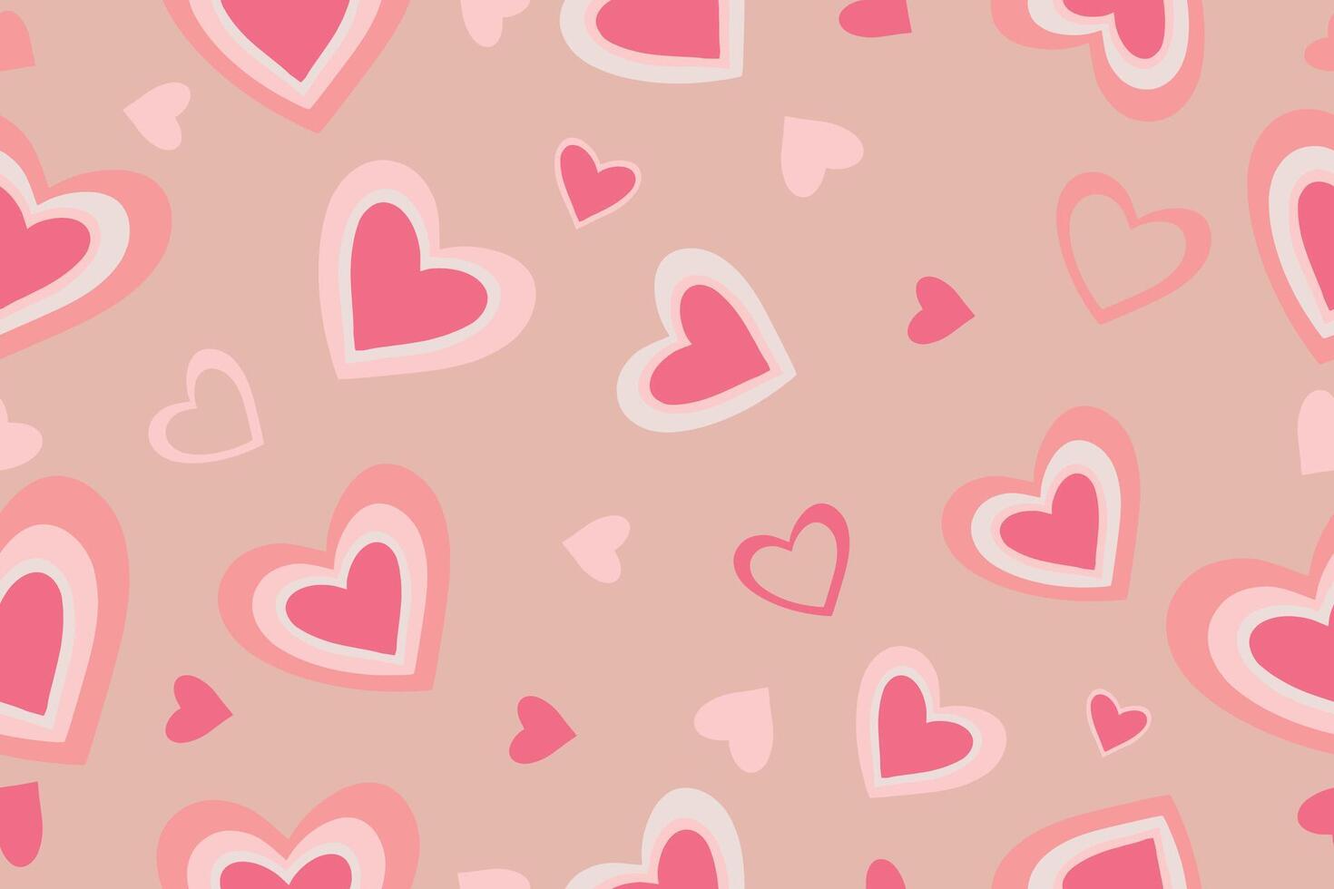Seamless pattern with hearts. Cute background for Valentine's Day. Ideal for wrapping paper, packaging, textile design. vector