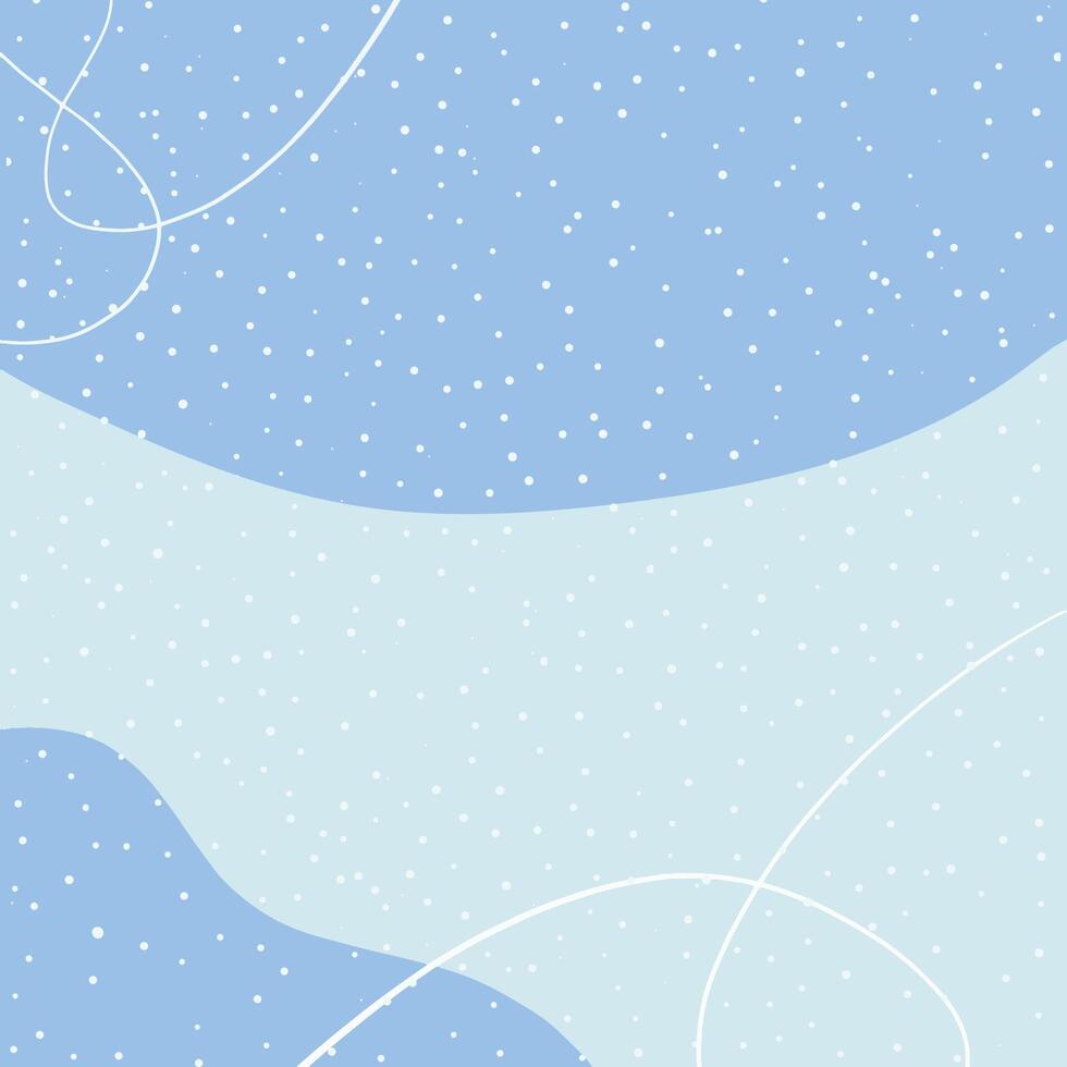 Abstract blue background with falling snow. Festive New Year background. illustration vector