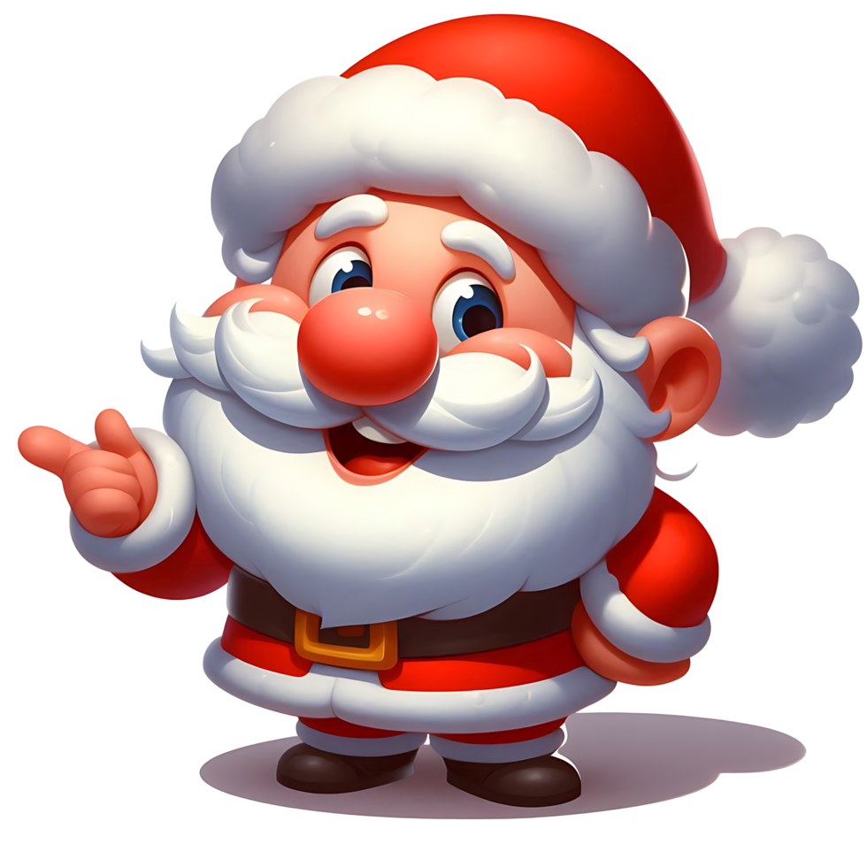 glad jul 3d tecknad serie karaktär santa claus välkomnande png