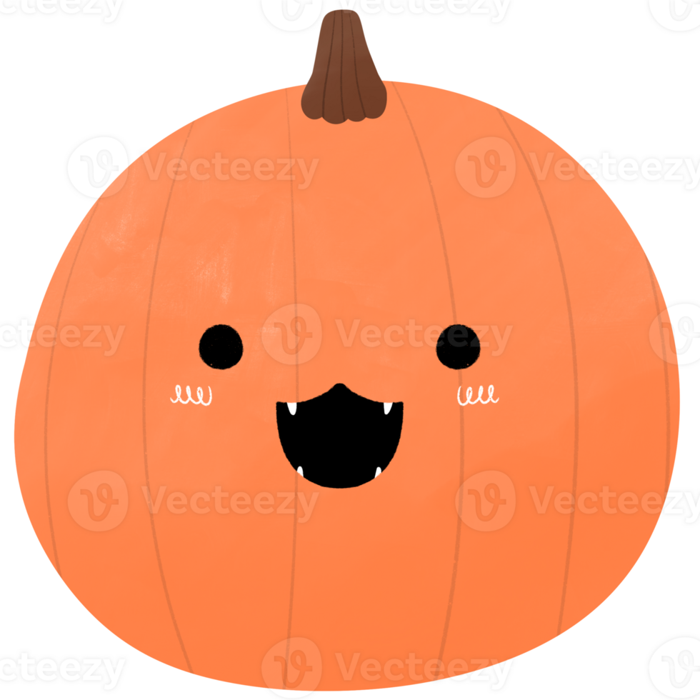 Pumpkin Cartoon Pumpkin Halloween Cartoon Pumpkin Watercolor Style png