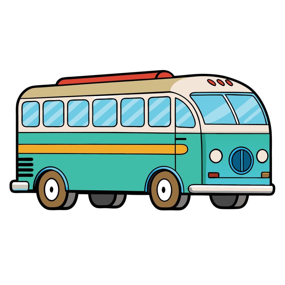 a beautiful school bus on white background vector