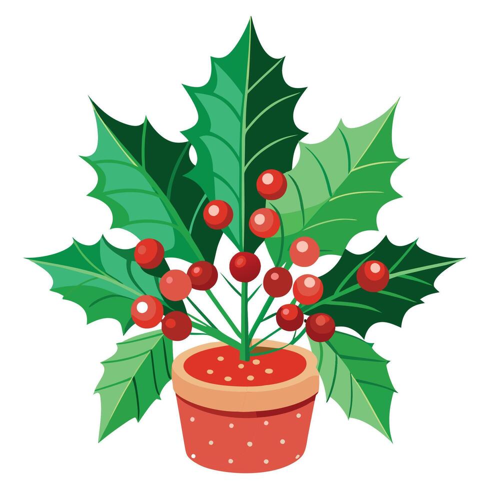 Christmas Charm Set flower vector