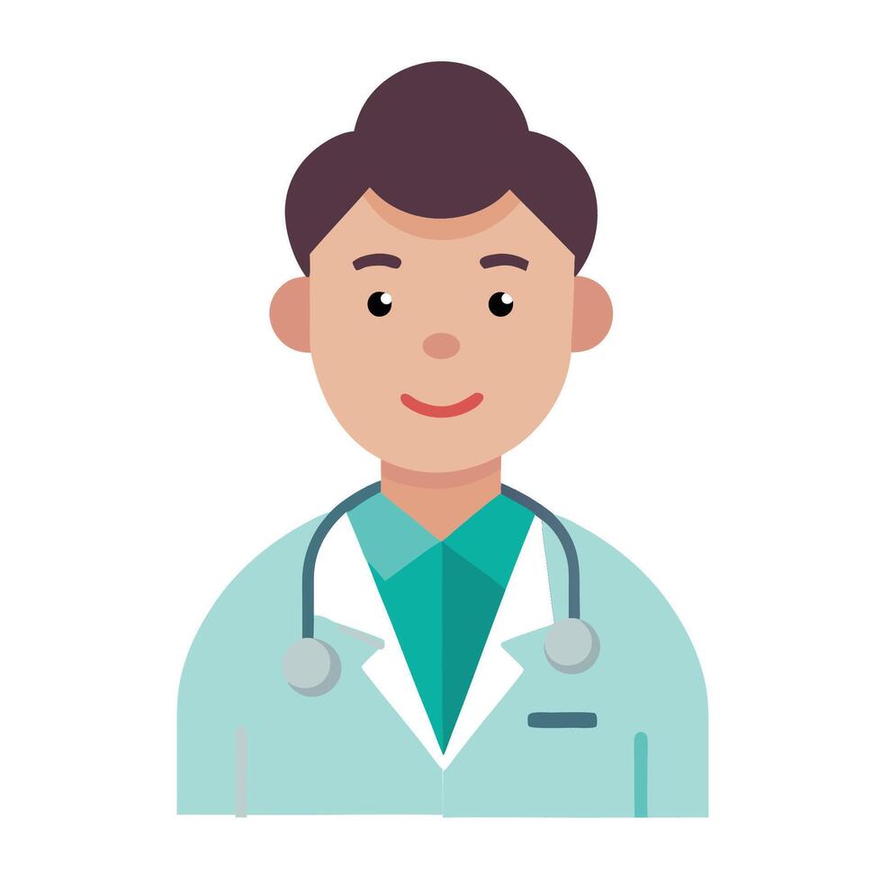 a passionate doctor on white background vector